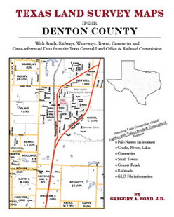 Texas Land Survey Maps for Denton County (Paperback)