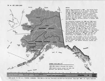Map Guide to the U.S. Federal Censuses, Alaska 1880-1920 Map Packet