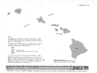 Map Guide to the U.S. Federal Censuses, Hawaii 1900 -1920 Map Packet
