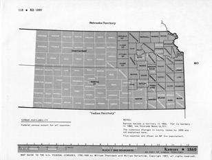 Map Guide To The U.S. Federal Censuses, Kansas 1860 -1920 Map Packet