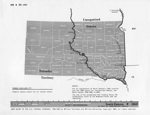 Map Guide to the U.S. Federal Censuses, South Dakota 1860 -1920 Map Packet