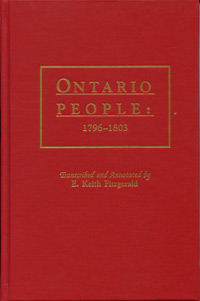 Ontario People: 1796-1803
