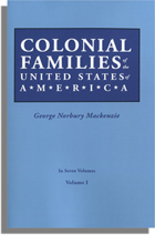 Colonial Families of the United States of America, Volume I