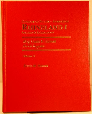 Map Guide to German Parish Registers Vol. 11 - Rhineland I - RB Aachen & Düsseldorf - Hard Cover