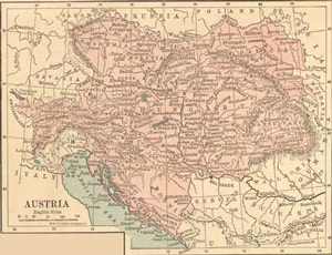 1882 Map of Austria