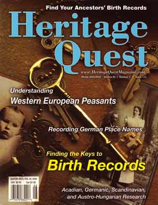 Heritage Quest Magazine Winter 2004/2005 Issue 112