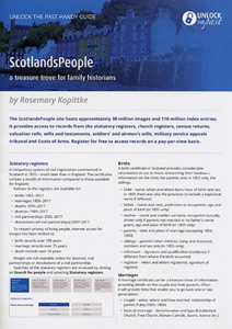 Handy Guide: ScotlandsPeople: A Treasure Trove for Family Historians
